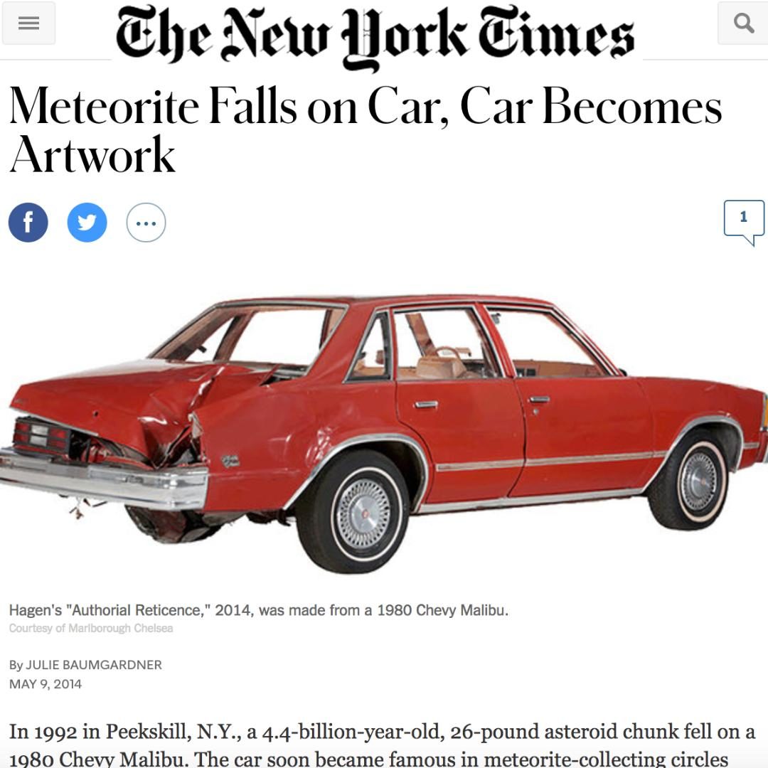 Peekskill Meteorite Car NY Times